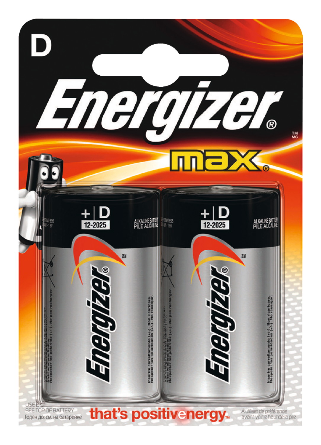 Batterie Energizer Alkaline D 1 5 V Max